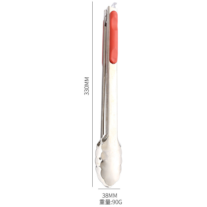 Stainless Steel Food Tongs Thickened Anti-scald Kitchen Tools Wholesale Buffet Bread Tongs BBQ Steak Food Tongs