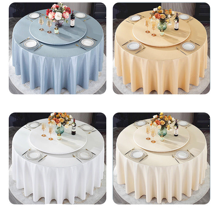 PU Non-Washable Tablecloth Waterproof Heat-Resistant Oil-Resistant Hotel Restaurant High-End Luxury Home Use Rotating Table Non-Washable Tablecloth