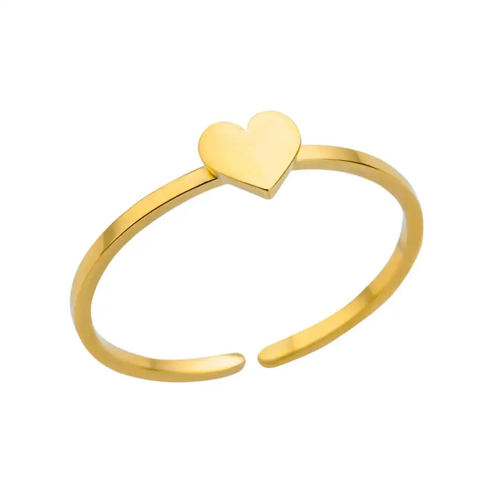 Romantic Letter Love Ring For Women Geometric Creative Finger Rings Engagemen Wedding Couple Stainless Steel Jewelry Gift