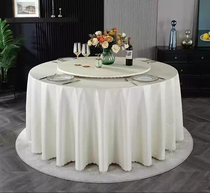 PU Non-Washable Tablecloth Waterproof Heat-Resistant Oil-Resistant Hotel Restaurant High-End Luxury Home Use Rotating Table Non-Washable Tablecloth