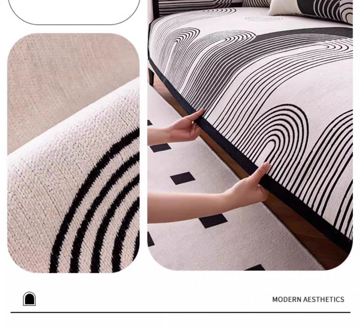 Fabric Chenille Sofa Cushion Four Seasons Autumn Winter Seat Cushion Modern Simple Sofa Cover Throw Blanket Cloth Leather