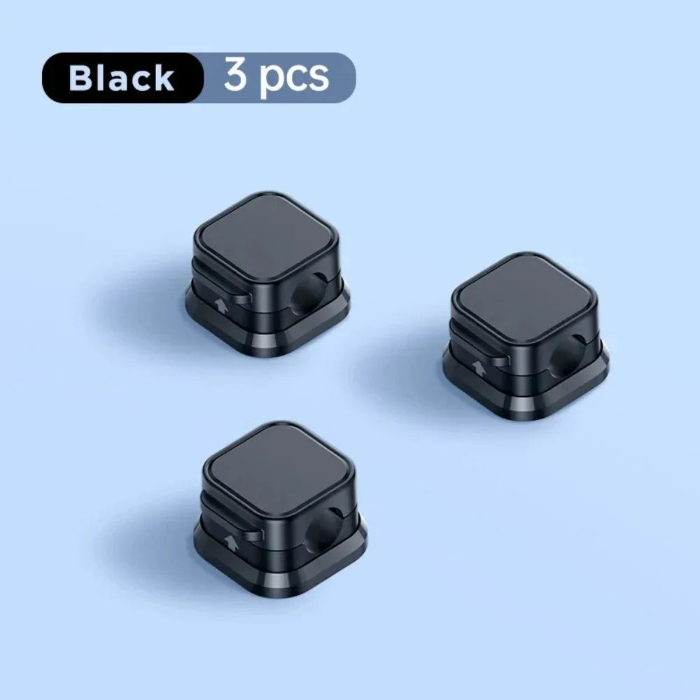 1/3/6Pcs Magnetic Cable Clips Smooth Adjustable Cord Holder Under Desk Cable Management Cable Organizer Wire Keeper Holder