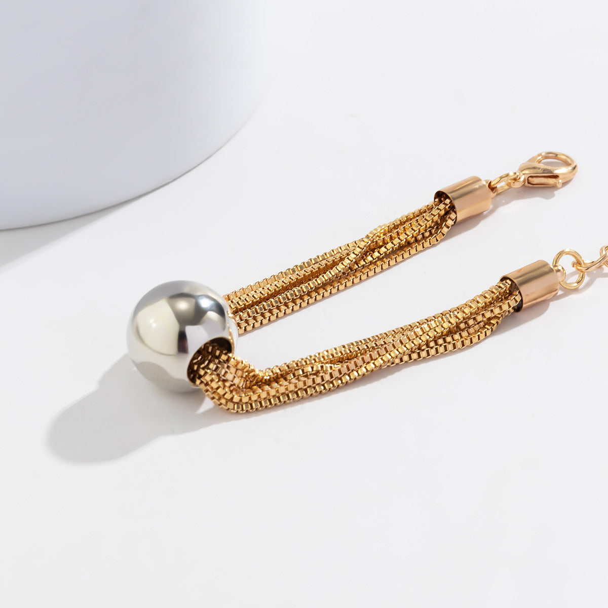 Cross-Border Exaggerated Punk Multi-Layer Chain Stacked Necklace Simple Niche Geometric Ball Personality Choker Necklace