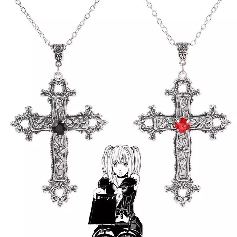 Y2K Punk Cross Pendant Necklace for Women Gothic Clavicle Vintage Chain Choker Necklace Aesthetic Party Gifts Fashion Jewelry