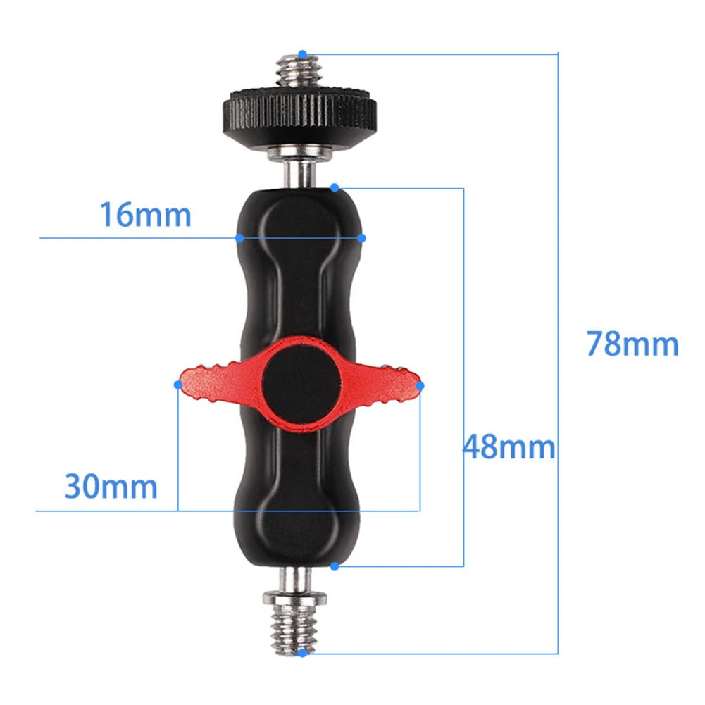 Ballhead Clamp Clip with 1/4inch -20 Thread Ball Mount Clamp Rotatable Magic Arm Super Clamp for GPS Phone Monitor Video Light