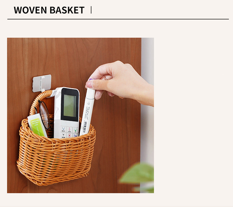 Ginger and Garlic Storage Basket Kitchen Small Hanging Basket Wall Storage Basket Put Onion Ginger and Garlic Hand-Woven Basket