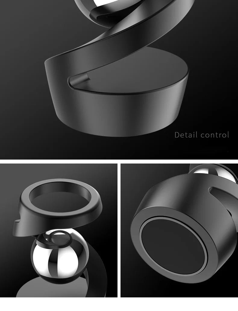 Desktop Rotating Gyroscope Finger Fidget Spinner Toy All Aluminum Alloy Spinning Gyro Silver Metallic Accents For Adults Gift
