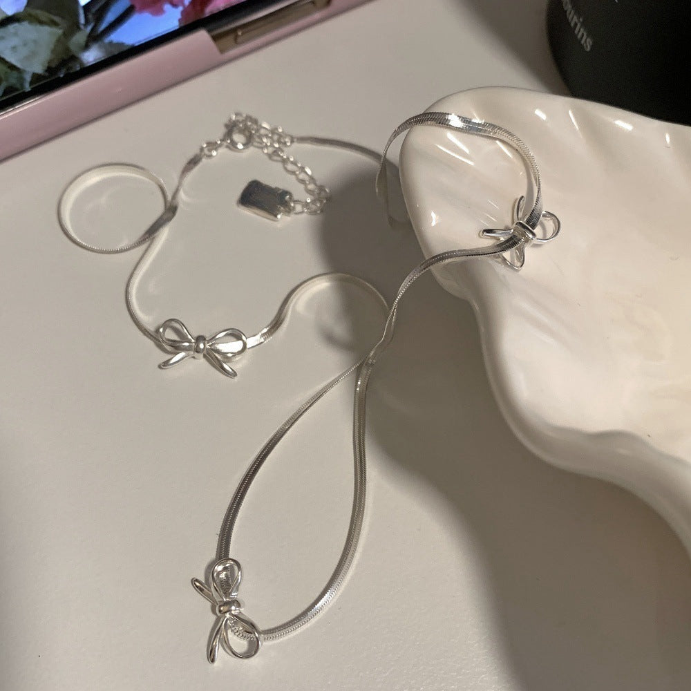 Li Luo New S925Sterling Silver Pearl Necklace Accessory for Women, Non-Fading, High-End Feel, Versatile Spring/Summer Clavicle Chain Wholesale