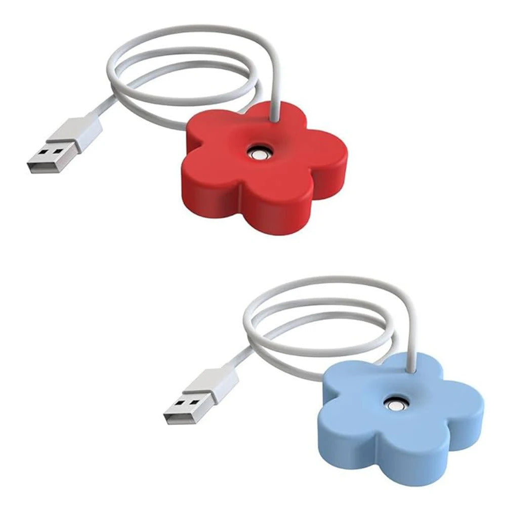 Portable Air Humidifier Petal Shaped Mini Ultrasonic Air Humidifier DC 5V 1A Aromatherapy Humidifiers Diffusers for Home Bedroom