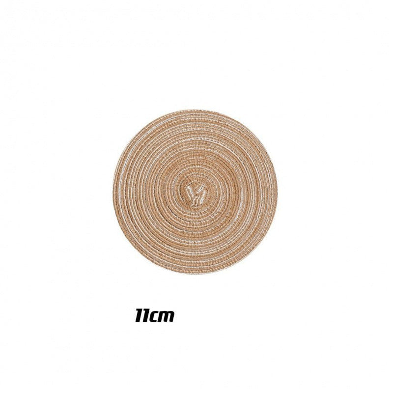 Placemat Woven Coaster Heat Insulation Mat Ins Feng Shui Kettle Mat Household Anti-scalding Dish Plate Bowl Mat Western Dining Table Mat