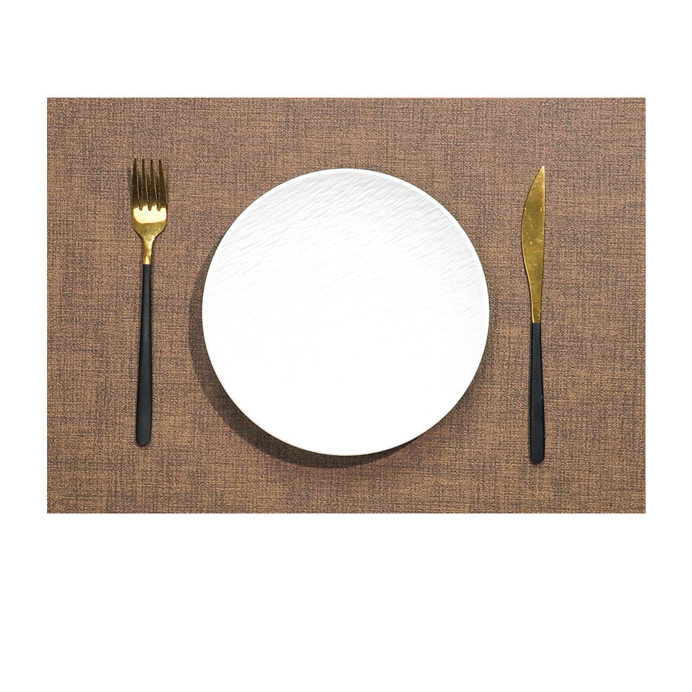 Western Dining Mat Square Cloth Pattern Household Dining Mat Bowl Mat Hotel Leather Dining Table Mat Waterproof Oilproof Heat Insulation Mat