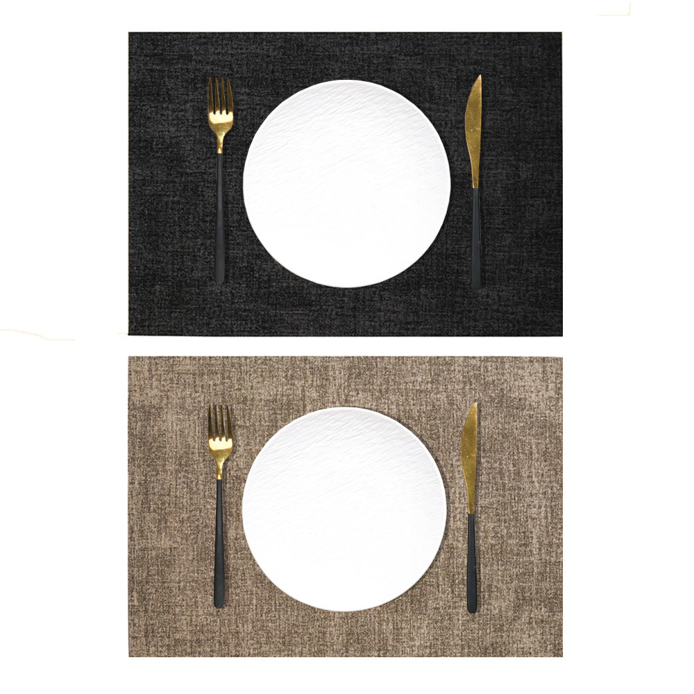 Western Dining Mat Square Cloth Pattern Household Dining Mat Bowl Mat Hotel Leather Dining Table Mat Waterproof Oilproof Heat Insulation Mat