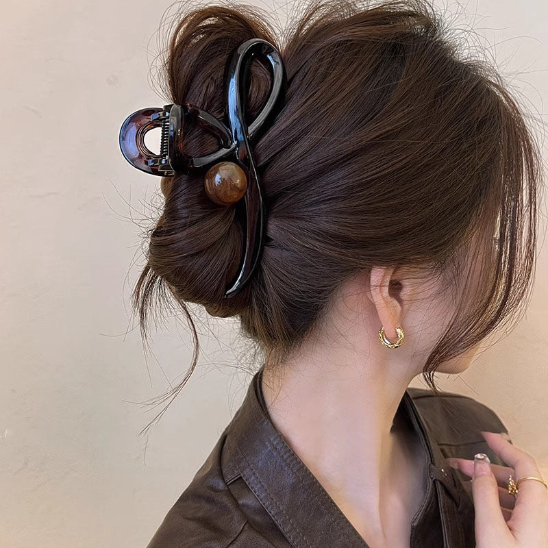 Elegant Large Hair Claw for Thick Hair, New Simple Hair Clip, Back of Head Shark Clip, Cartoon Dog Biscuit Hair Accessory