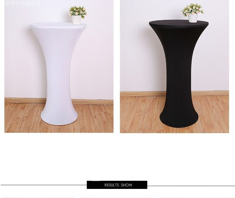 Elastic Round Table Cover Cocktail Table Cover Bar Table Cover Tablecloth Exhibition Hotel Banquet Decorative Tablecloth Round Table