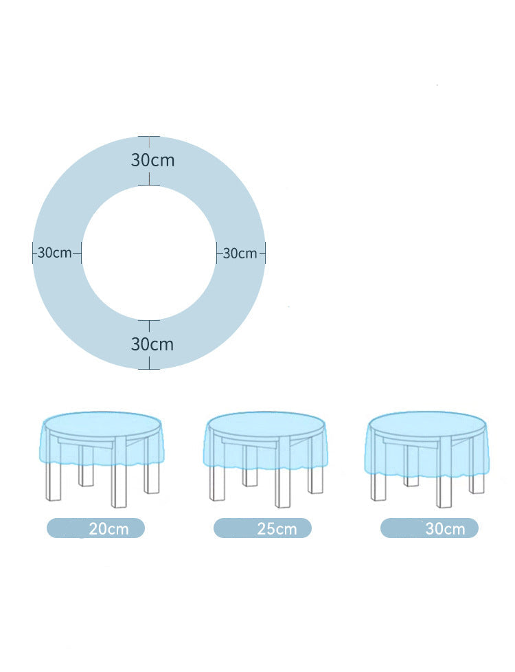 PU Non-Washable Tablecloth Waterproof Heat-Resistant Oil-Resistant Hotel Restaurant High-End Luxury Home Use Rotating Table Non-Washable Tablecloth