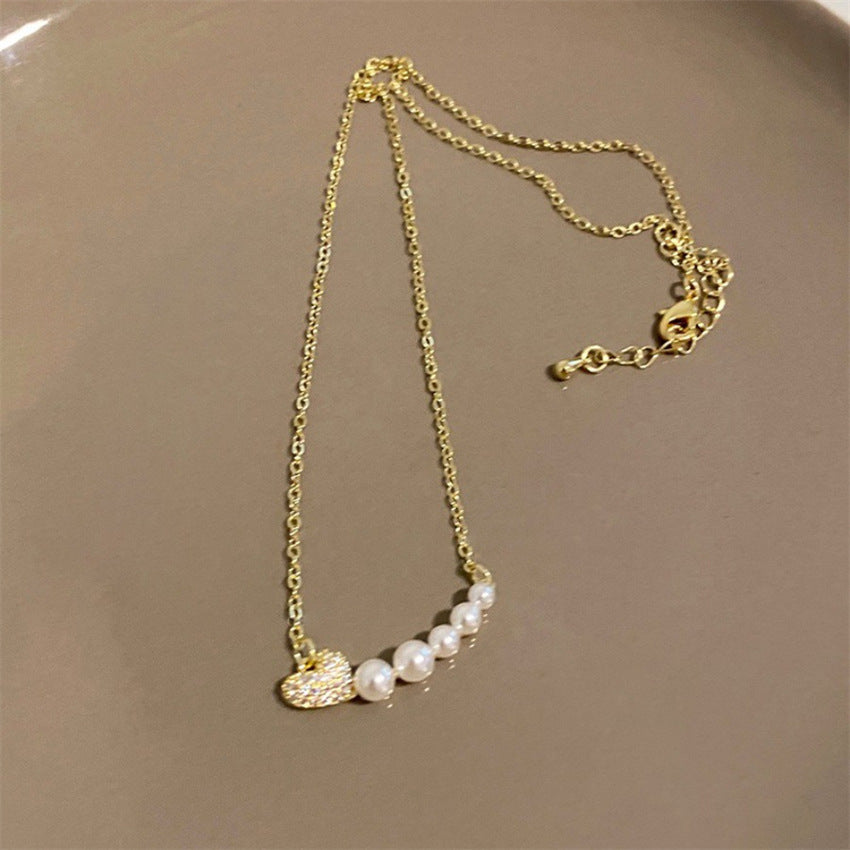 Li Luo New S925Sterling Silver Pearl Necklace Accessory for Women, Non-Fading, High-End Feel, Versatile Spring/Summer Clavicle Chain Wholesale