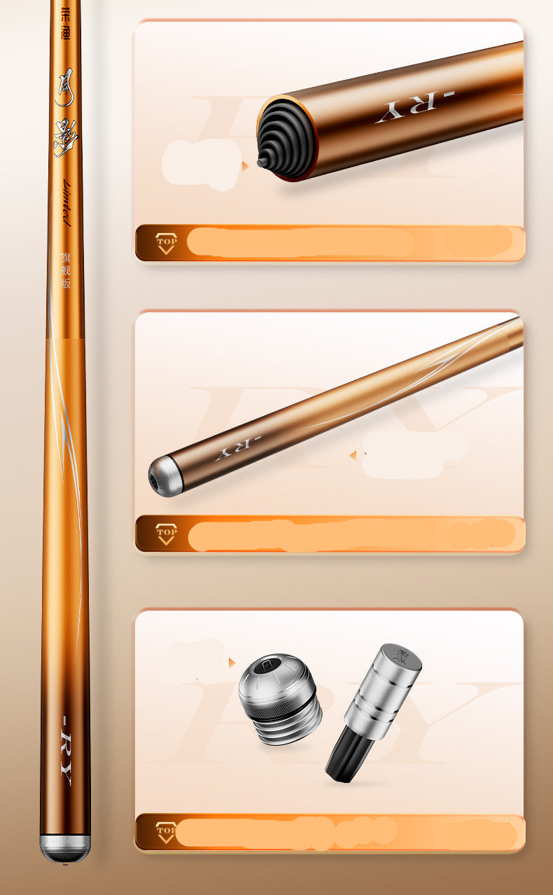 Rongyu Ultra-Light Short Section Stream Rod Fishing Rod Pole Rod 28 Adjustable Fishing Rod Carp Rod Micro Object Taiwan Fishing Rod One Piece Wholesale