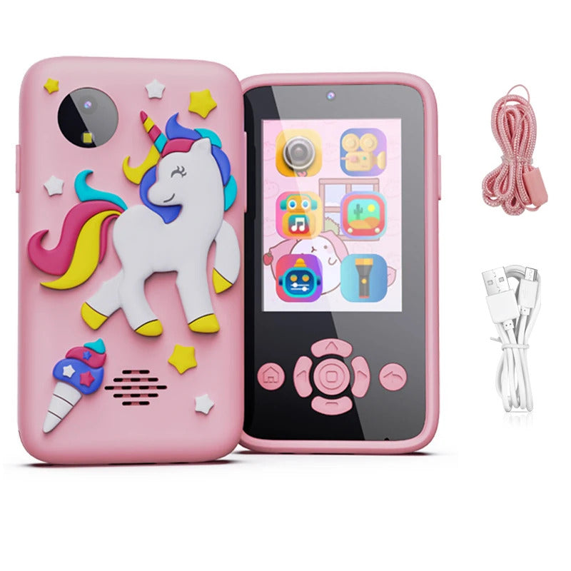 Baby Phone Toys Smart Phone Camera Toys Cartoon Musical Mini Cellphone Learning Toy Silicone cover Toy Kids Digital Camera Gift