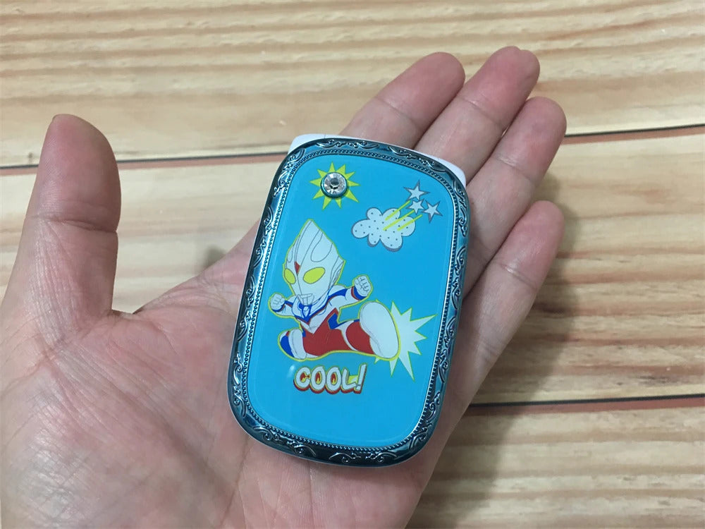 1.8 inch Screen Flip Mini Girl Cartoon Mobile Phone NO Camera Dual Card SIM LED Light Children Kids Cute Cover Style CellPhones