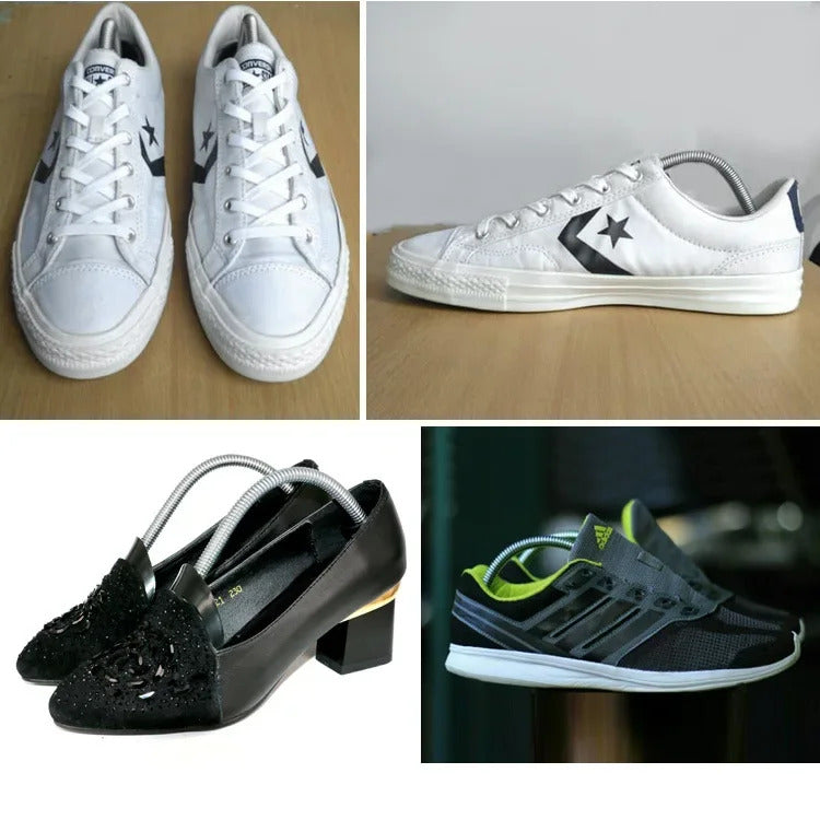 1 Pair Practical Plastic Adjustable Length Durable Black Women Men Anti Deformation Aluminum Shoe Accessories for Sneakers