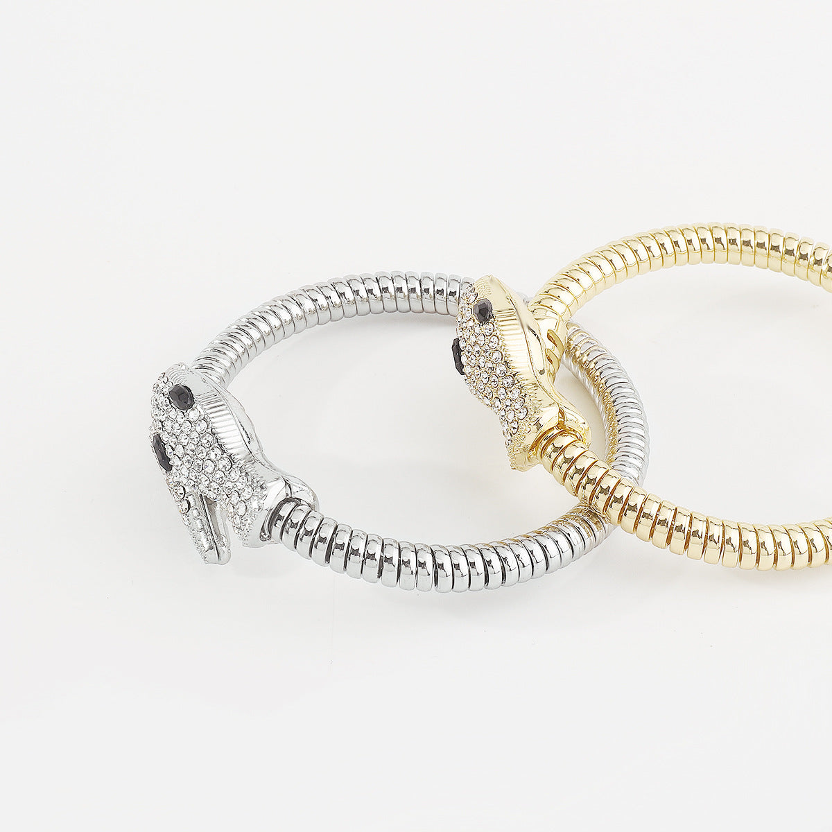 Exaggerated Snake Necklace Punk Personality Hip-Hop Style Necklace Trendy Cool Street Style Show Micro-Inlaid Choker