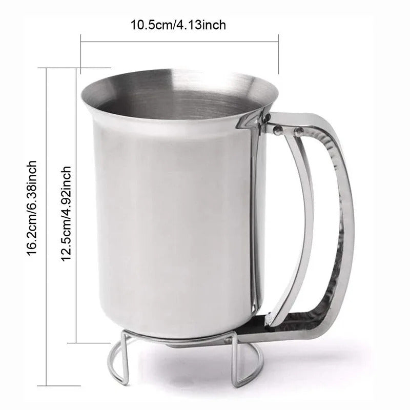 Steel Batter Dispenser with Rack Dough Funnel Cupcake Baking Dispenser Kitchen Tools