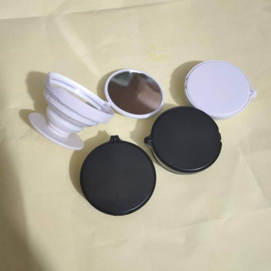 Phone Airbag Telescopic Folding Stand New Square Makeup Mirror Stand Glass Mirror Flip Cover Double-Sided Mirror