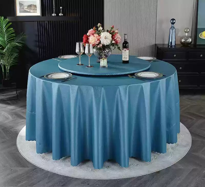 PU Non-Washable Tablecloth Waterproof Heat-Resistant Oil-Resistant Hotel Restaurant High-End Luxury Home Use Rotating Table Non-Washable Tablecloth