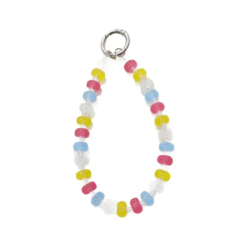 Orange Gummy For Mobile Phone Chain 2025 New Universal Girl Color Cute Key Chain Cure Lappet Gradient Color