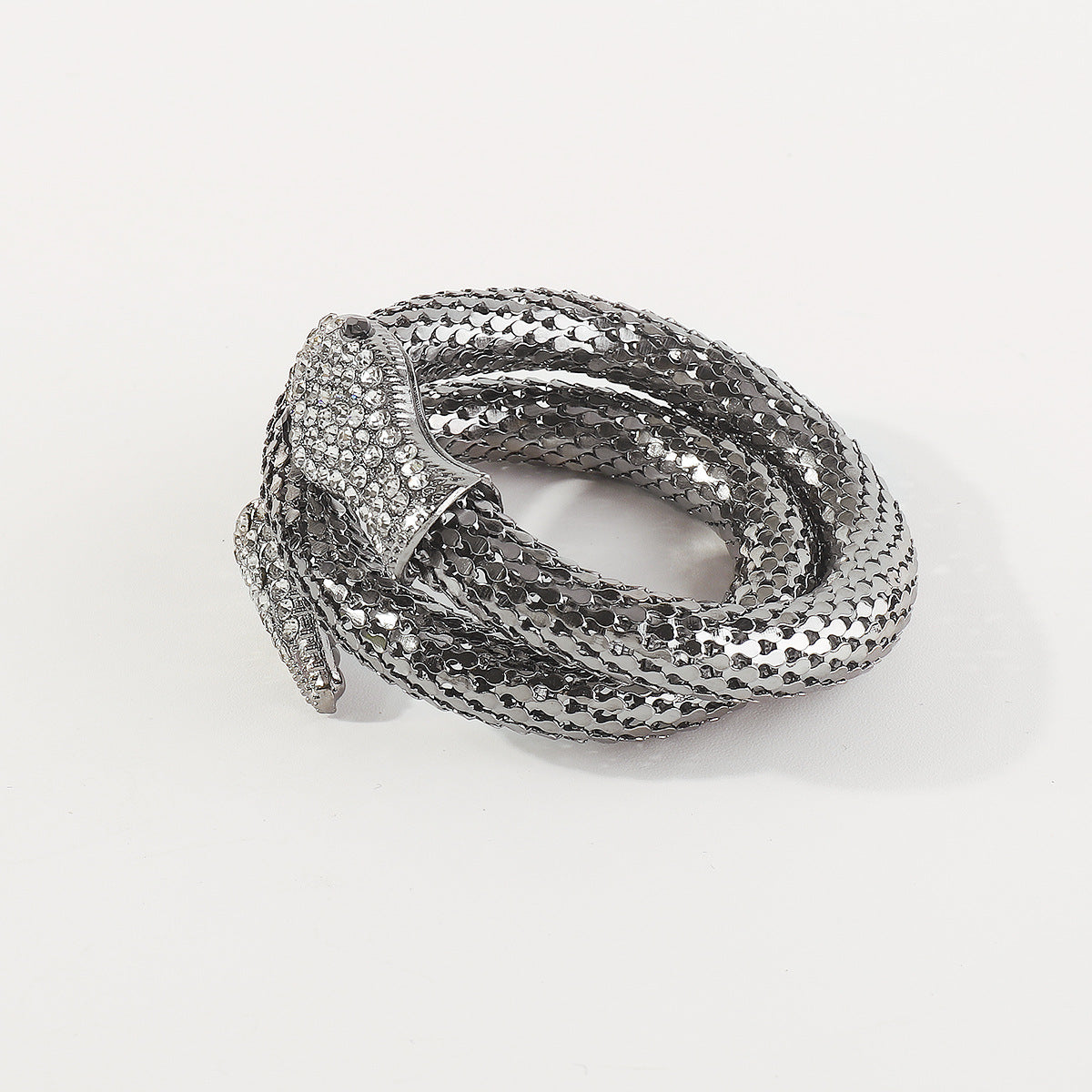 Exaggerated Snake Necklace Punk Personality Hip-Hop Style Necklace Trendy Cool Street Style Show Micro-Inlaid Choker