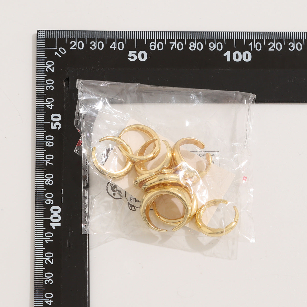 Ins Minimalist Style Trendy Exaggerated Mirror Versatile Ring Personality Alloy Hugging Ring