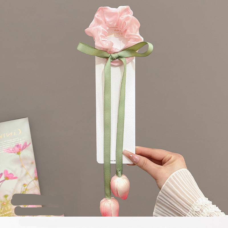 Dai People Dress up Seaside Vacation Plumeria Rubra Barrettes Travel Headdress for Taking Photos Flower Side Clip Small Size Fairy Hairpin