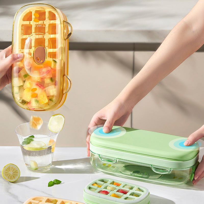 Ice Cube Mold Press Ice Cube Kettle Water Cup Household Food Grade Household Ice Box Frozen Ice Cube Storage Artifact