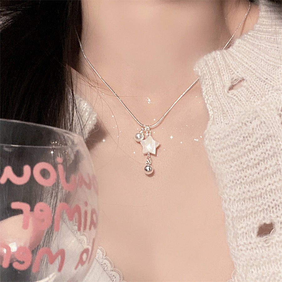 Li Luo New S925Sterling Silver Pearl Necklace Accessory for Women, Non-Fading, High-End Feel, Versatile Spring/Summer Clavicle Chain Wholesale