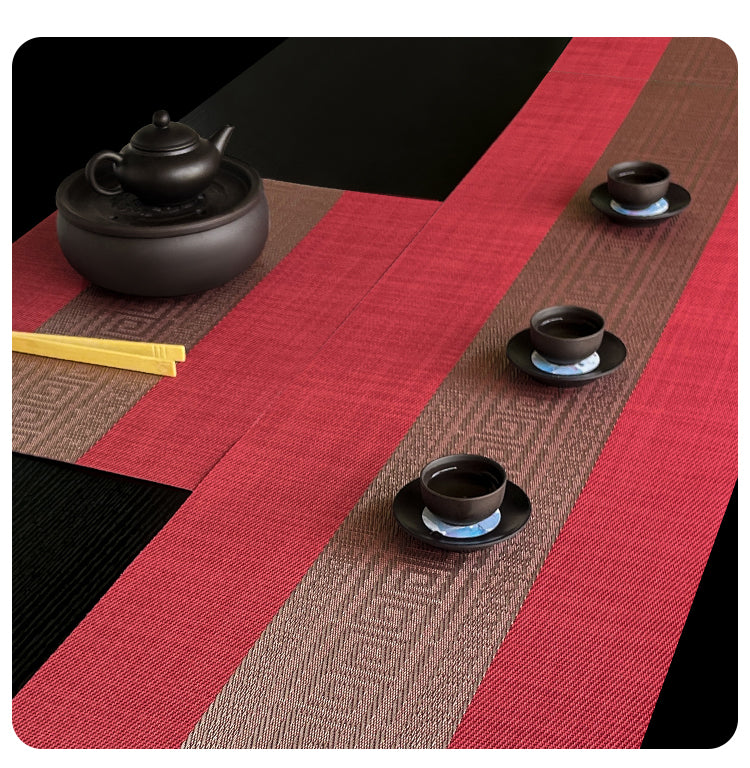 New Chinese Style Table Runner Table Mat Coffee Table Cloth Zen Tea Mat Waterproof Tea Mat Dining Table Tea Table Light Luxury High-end Long Strip Cloth