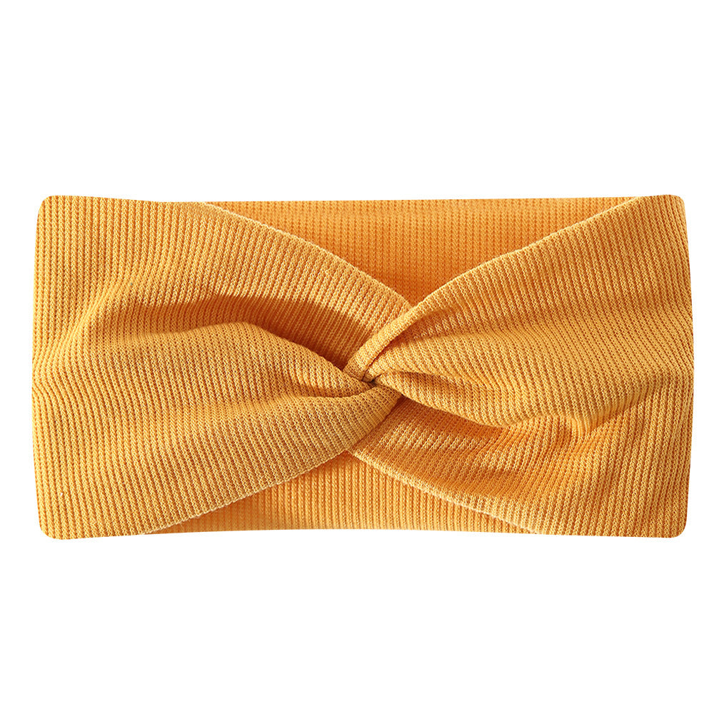 Bohemian Sports Wide Headband Foreign Trade Style Ribbed Cotton Cross Yoga Sports Elastic Headband
