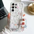 Wrst Chain Phone Case For Samsung S24 S23 S22 S21 S20 FE Plus Ultra A10S 20S 11 02 03 04 05S Cute Cat Lanyard Soft TPU Cover