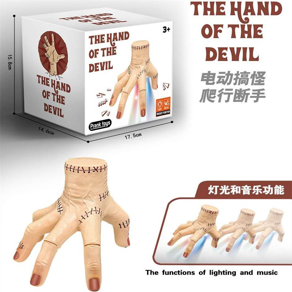 Adam's Dark Lolita Wednesday Toy Crawling Severed Hand Prank Light Music Ghost Hand Halloween Toy