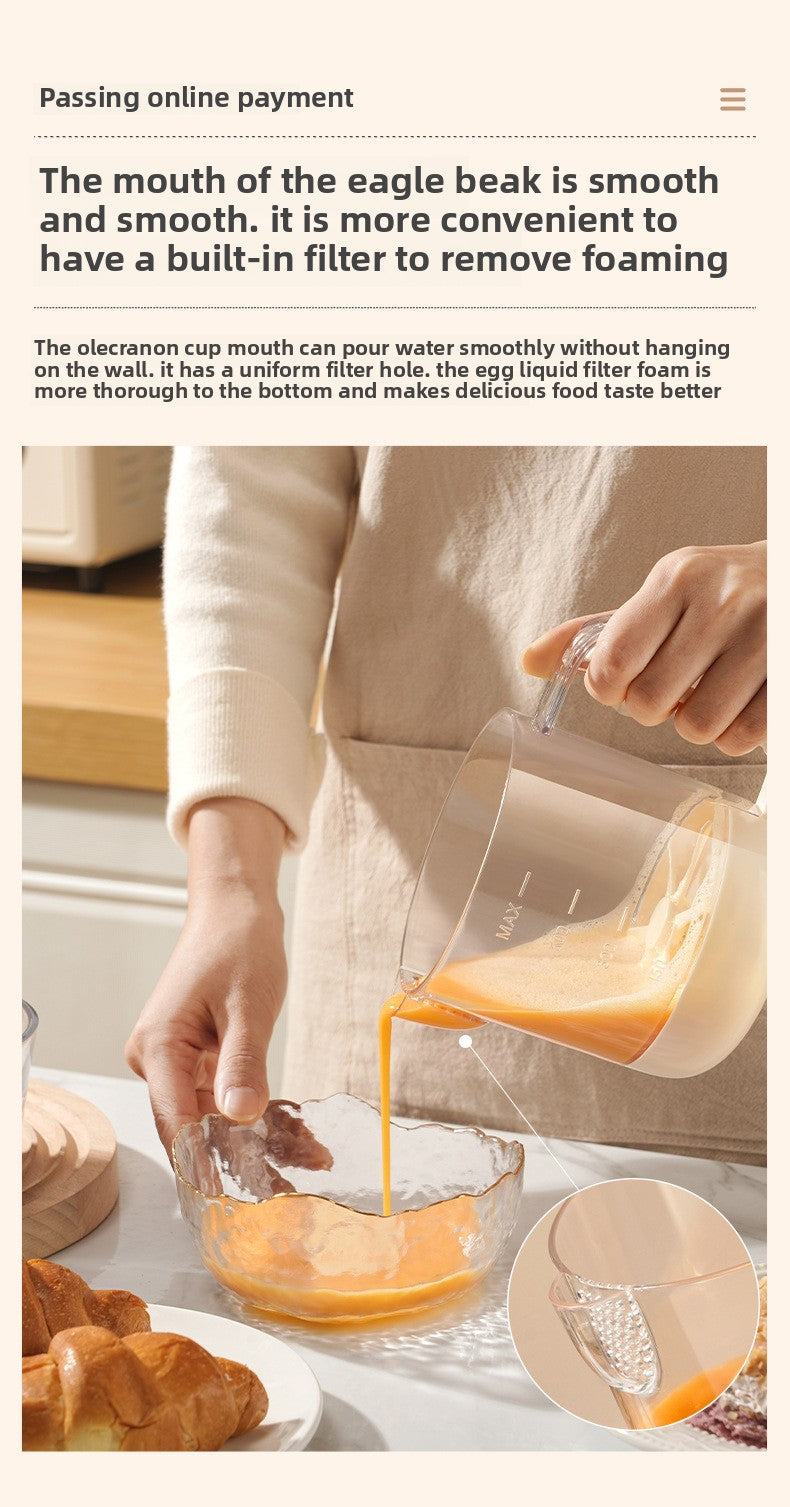 Multifunctional Egg Beater Cup Household Egg Whisk Cream Mixer Manual Foam Beater Egg Beating Stick Baking Large Capacity