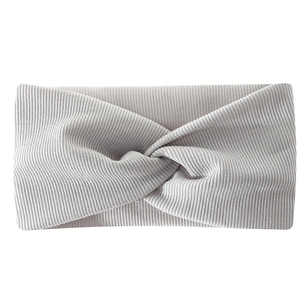 Bohemian Sports Wide Headband Foreign Trade Style Ribbed Cotton Cross Yoga Sports Elastic Headband