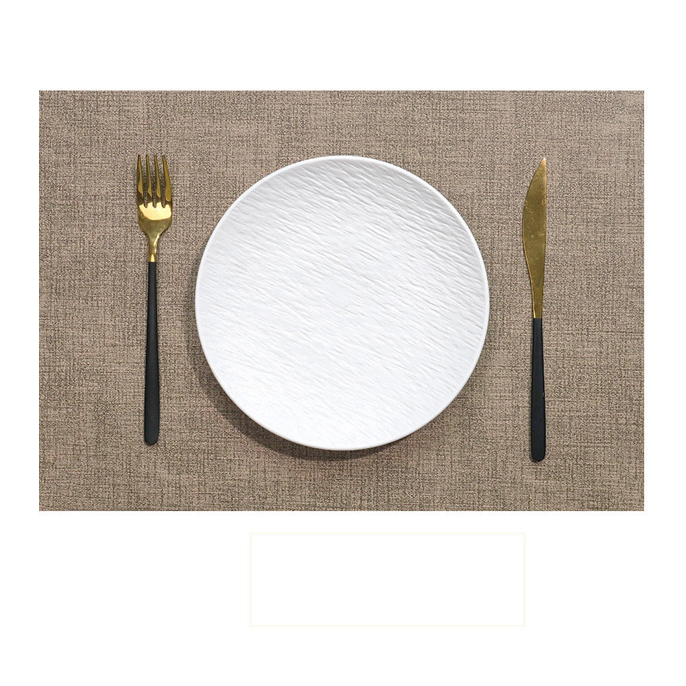 Western Dining Mat Square Cloth Pattern Household Dining Mat Bowl Mat Hotel Leather Dining Table Mat Waterproof Oilproof Heat Insulation Mat