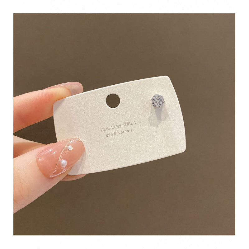 Non-Pierced Magnetic Zircon Ear Studs Design Sense Niche Temperament Magnetic Earrings for Women Hot Style Internet Celebrity Ear Jewelry