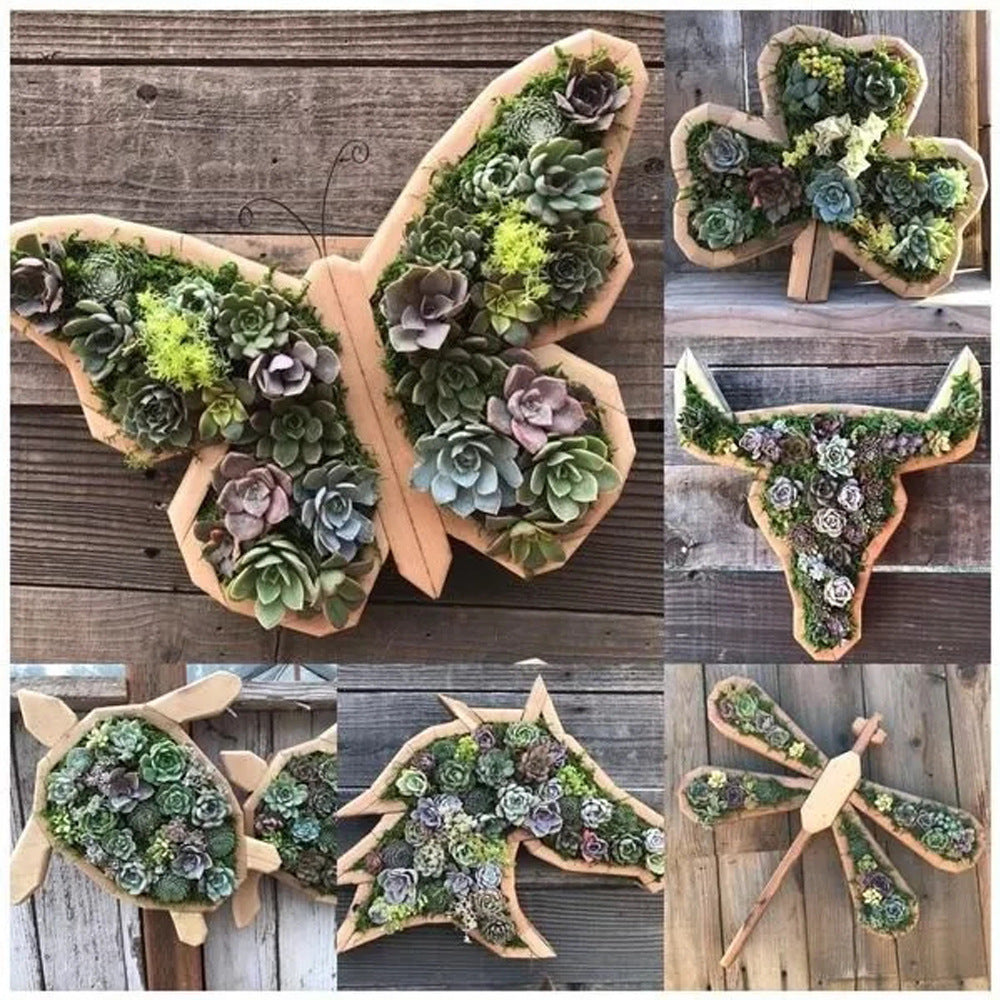 New Animal Succulent Wooden Animal Flowerpot Plant Plant Flowerpot Garden Micro Landscape Pot