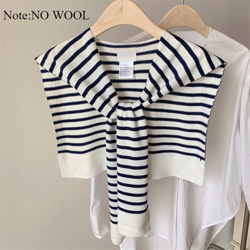 British Korean Triangle Scarf Niche Wool Triangular Scarf Women Headscarf Knitted Scarf Multi-functional Warm Knitted Scarf