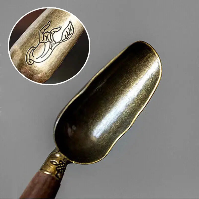 1 Pcs Wooden Handle Ebony for Tea Shovel Tableware Teaspoons Coffee Scoops Kitchen Coffee Spoon