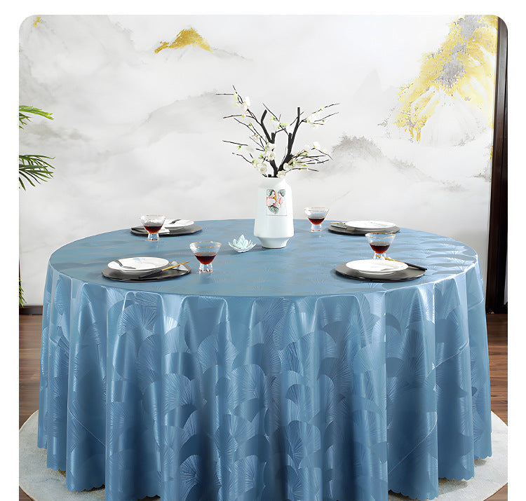 PU Non-Washable Tablecloth Waterproof Heat-Resistant Oil-Resistant Hotel Restaurant High-End Luxury Home Use Rotating Table Non-Washable Tablecloth