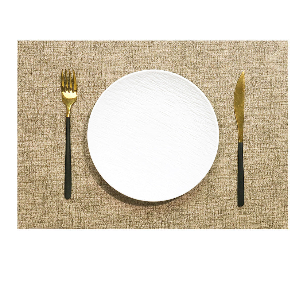 Western Dining Mat Square Cloth Pattern Household Dining Mat Bowl Mat Hotel Leather Dining Table Mat Waterproof Oilproof Heat Insulation Mat