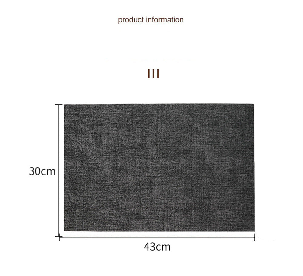Western Dining Mat Square Cloth Pattern Household Dining Mat Bowl Mat Hotel Leather Dining Table Mat Waterproof Oilproof Heat Insulation Mat