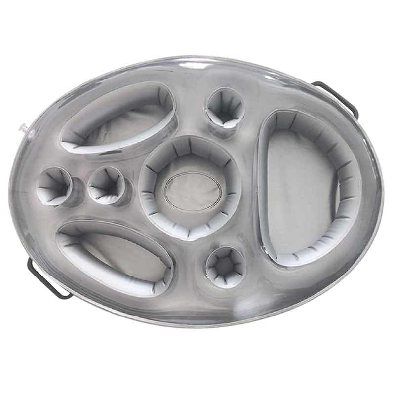 New Inflatable PVC Water Ice Bar Self-Service Ice Plate Party Floating Portable Drink Holder Porous Coaster Tray