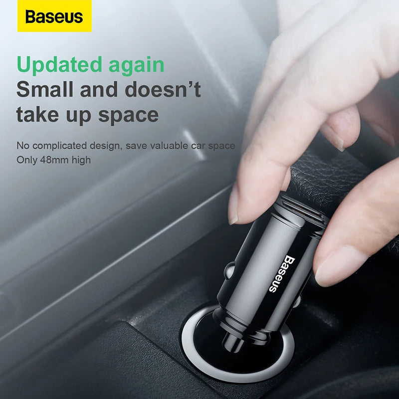 Baseus 5pcs USB Car Charger Quick Charge QC4.0 QC3.0 PD3.0 SCP PPS 5A Type C 30W Fast USB Charger For iPhone Xiaomi Mobile Phone
